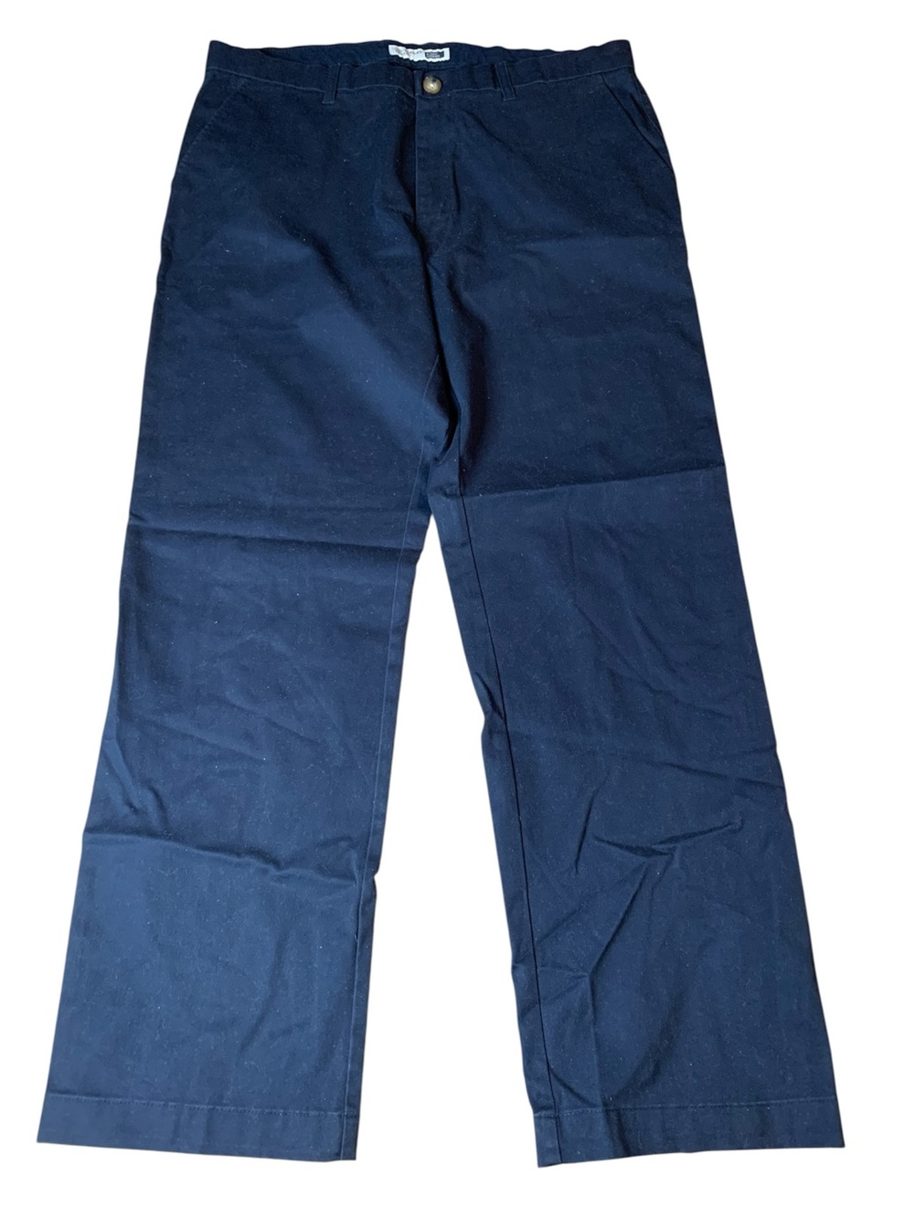 Denver Hayes Classic Khakis Men’s Navy Blue Pants Size 36x32 Cotton Stretch